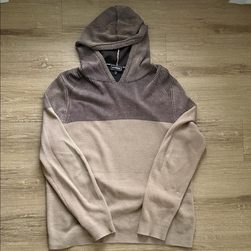 Express Cotton Blend Two Tone Sweater